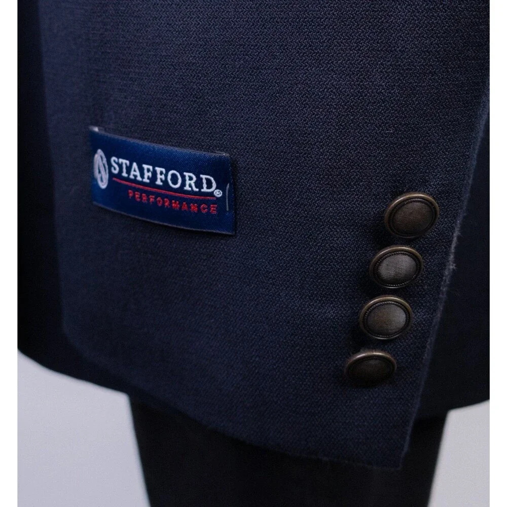 Stafford Performance Blazer Sport Coat 50L Bronze 2-Button Stretch Wool Jacket